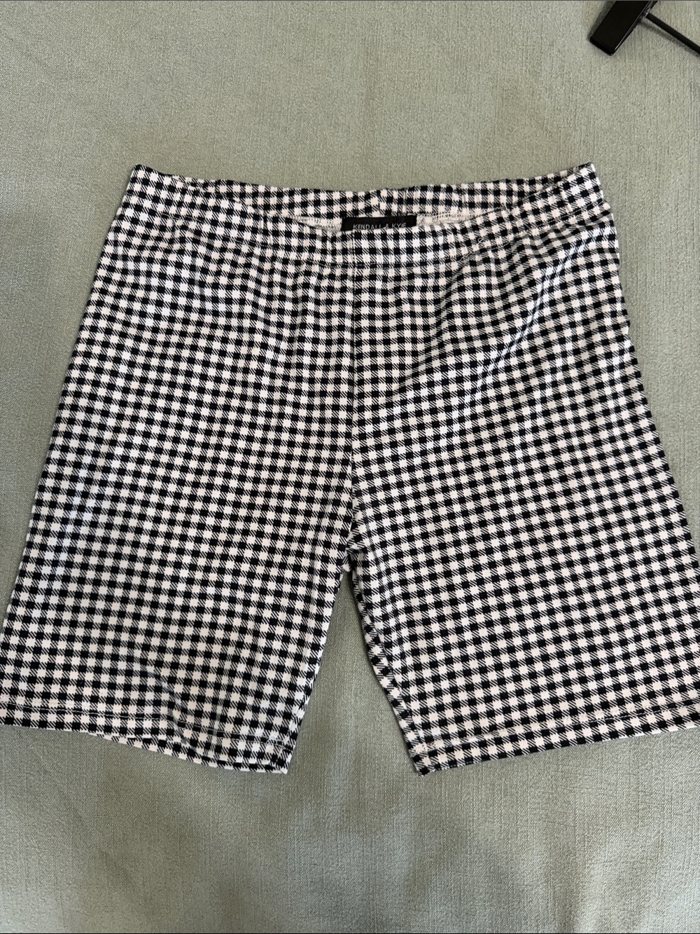 Kendall & Kylie Black and White Houndstooth Shorts